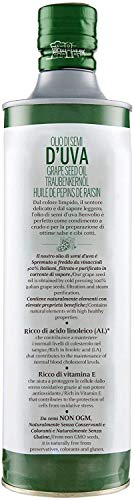 BENVOLIO 1938 Aceite de Semilla de Uva Prensado en Frío - 750ml - Aceite Para Cocinar 100% Italiano Rico en Vitamina E Aceite de Uva Para la Cara Aceite Corporal Aceites Para Masajes Grapeseed oil