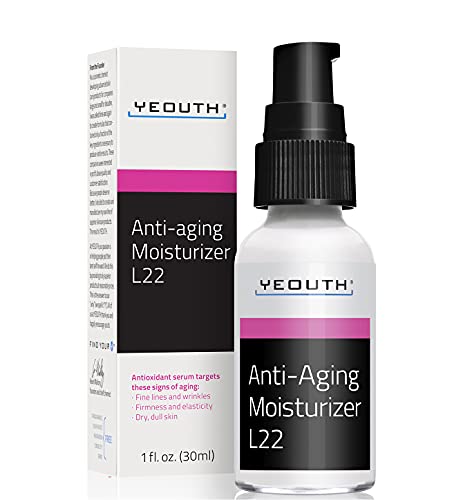 Best Anti Aging Moisturizer Face Cream, Shea Butter, Jojoba & Macadamia Seed Oil, and Patented L22 Complex From YEOUTH, Hydrates, Firms, Erases Wrinkles and Evens Skin Tone