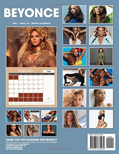 Beyoncé Calendar 2022: Beyoncé OFFICIAL Calendar 2022 - SEP 2022 to SEP 2023 calendar with Exclusive Photos to decor your desk - Music Pop Singer Songwriter Celebrity (Kalendar Calendario Calendrier)