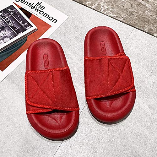 B/H Chanclas Unisex Adulto,Par de Sandalias y Zapatillas de Velcro. Zapatillas de Playa de Pan Gordo de Suela Gruesa-Gray_Hombres 43,Zapatillas Antideslizantes Libre Baño