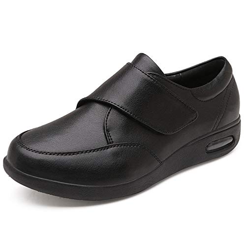 B/H Zapatillas para Diabéticos,Zapatos para pie diabético, Zapatos valgus de Pulgar ajustable-45_Black,apatillas Ortopédica para,Zapatos hinchados de Verano