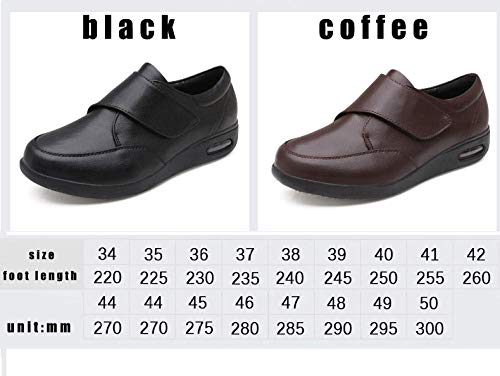 B/H Zapatillas para Diabéticos,Zapatos para pie diabético, Zapatos valgus de Pulgar ajustable-45_Black,apatillas Ortopédica para,Zapatos hinchados de Verano