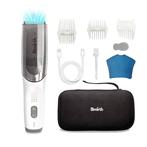 Bimirth Cortapelos para niños, cortadora de cabello al vacío bebés, de cabello silenciosa, operación inalámbrica a prueba de agua, USB recargable rápido, 3 peines guía (vacío)