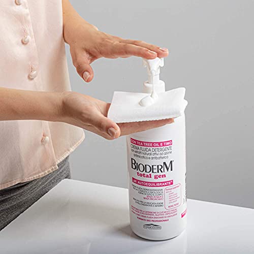 Bioderm Total Gen - Crema Limpiadora Hidratante, Emoliente y Refrescante - Sin Aclarado para la Higiene Diaria Corporal Sin Agua - Indicada para el Aseo de Personas Encamadas - 1000 ml