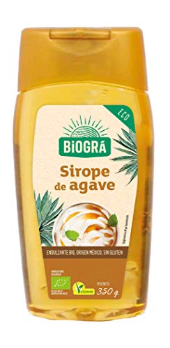 Biográ Endulzante Natural Sirope de Ágave, Envase Antigoteo, 350 Gramos