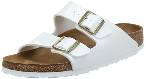 Birkenstock Arizona, Bout Abierto Mujer, Blanco (Vernis Blanc), 41 EU