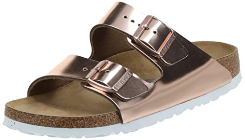 Birkenstock - Arizona, Sandalia con Pulsera Mujer, color Marrón - Braun (Metallic Copper), talla 35 EU