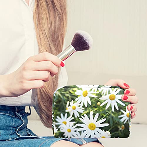 Bolsa de maquillaje bolsa de cosméticos Organizador de viaje Neceser Embrague Daisy Camomile Camomile Blossom 18.5x7.5x13cm