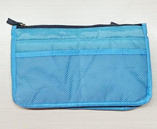 Bolsa Organizador de Viaje para Maquillaje, Cosméticos, Artículos de Higiene Personal, Lencería o Más. Talla Mediana. (Azul)