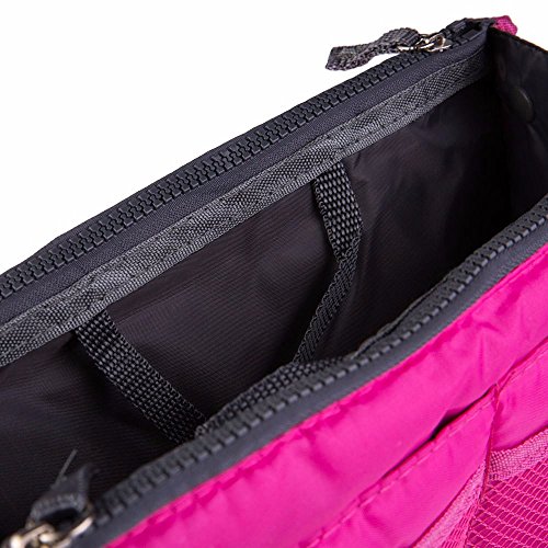 Bolsa Organizador de Viaje para Maquillaje, Cosméticos, Artículos de Higiene Personal, Lencería o Más. Talla Mediana. (Rosa)