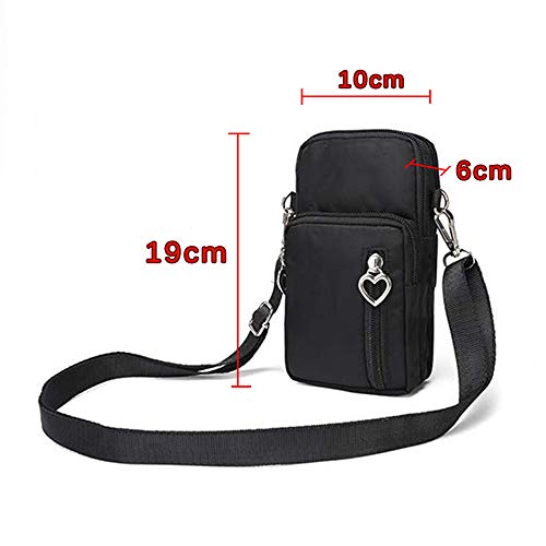 Bolso Messenger Mujeres Casual, Bandolera de 3 capas,Tela Oxford Bolso de hombro Mujeres,Bolso de Bandolera Ajustable Multibolsillos,Puede acomodar teléfonos móviles, llaves, tarjetas de crédito