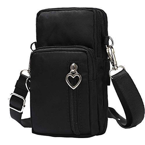 Bolso Messenger Mujeres Casual, Bandolera de 3 capas,Tela Oxford Bolso de hombro Mujeres,Bolso de Bandolera Ajustable Multibolsillos,Puede acomodar teléfonos móviles, llaves, tarjetas de crédito