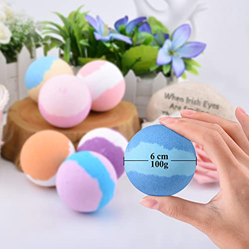 Bombas de Baño,Hangrui Bolitas de Jabon Set de Regalo,12 Piezas Bath Bombs,Sales de Baño Relajantes y Divertidos,Bolas Baño Efervescentes Valentín/Navidad/Cumpleaños para Mujeres,Hombre,Niños