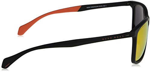 BOSS Hugo 1078/S Gafas de Sol, Nero Opaco Arancio, 57 para Hombre