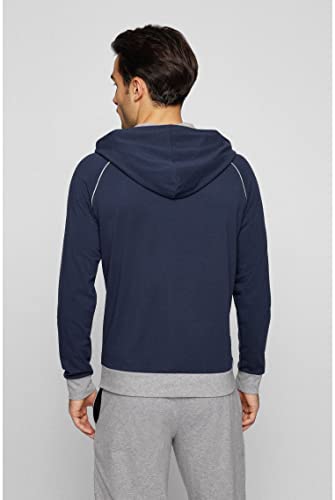 BOSS Mix&Match Jacket H Sudadera con Capucha, 403 Dark Blue, L para Hombre