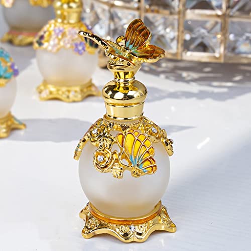 Botellas De Perfume Portátil 15 Ml Metal Mariposa Decoración De La Mariposa Botella De Perfume De Fantasía Botellas De Perfume De Cristal Botellas De Perfume Vacío Botella