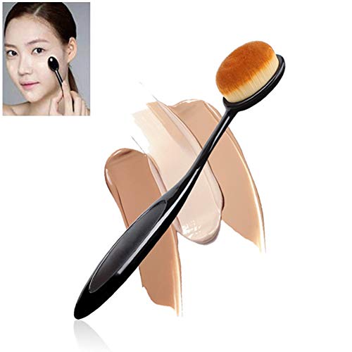 BSMEAN Pincel de maquillaje, cepillo de dientes suave y ovalado Base en forma de contorno Blush Powder Blush Concealer Eyeliner Brush Blending Brush Pinceles cosméticos Set de herramientas