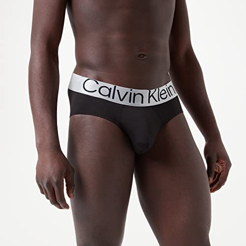 Calvin Klein Calzoncillos de Cadera 3 Unidades Ropa Interior, Black, S (Pack de 3) para Hombre