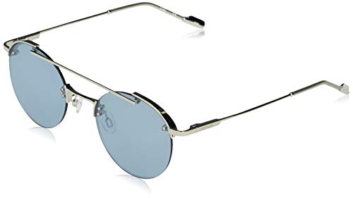 Calvin Klein CK20133S Gafas de Sol, Shiny Silver/Solid Seafoam Mirror, Talla única Unisex Adulto