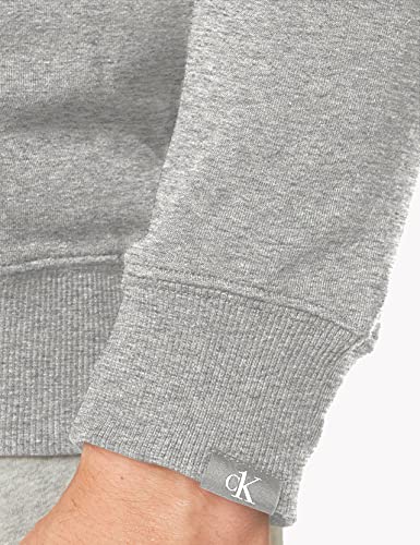 Calvin Klein Full Zip Hoodie Sudadera con Capucha, Grey Heather, L para Hombre