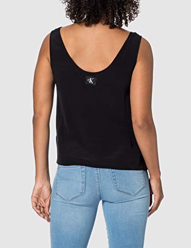 Calvin Klein Jeans CK Black Camiseta, Negro, XS para Mujer