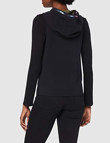 Calvin Klein Sleeveless Zip Hoodie Salida de Bao, Pvh Negro, M para Mujer