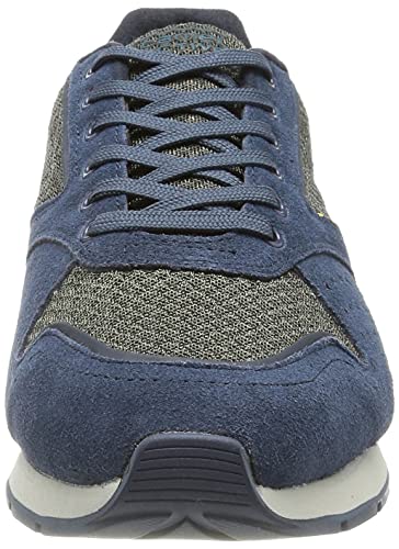 camel active Cliff Sneaker, Zapatillas Hombre, Azul y Gris, 42 EU