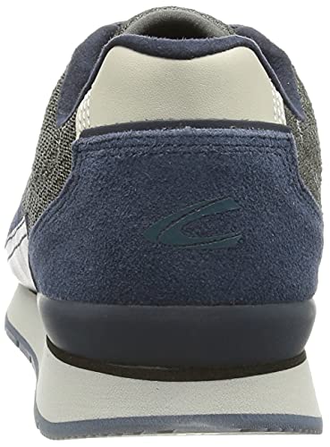 camel active Cliff Sneaker, Zapatillas Hombre, Azul y Gris, 42 EU