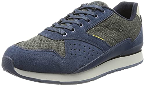 camel active Cliff Sneaker, Zapatillas Hombre, Azul y Gris, 42 EU