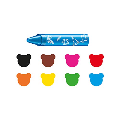 Carioca Baby Wild Crayons | 42892 - Ceras Blandas para Niños a Partir de 24 Meses, 8 Unidades