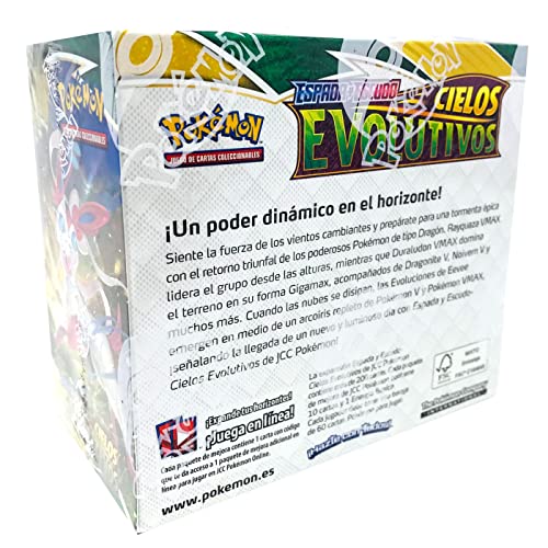 Cartas Pokemon 360 Cartas Espada y Escudo Cielos Evolutivos en Español (178-51204) Sobres Pokemon - Cartas Originales