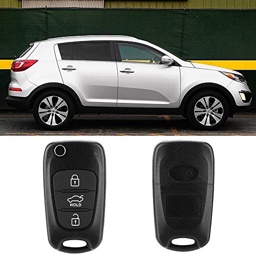 Caso alejado de la llave - Vobor 3 del tirón del botón alejado de la llave Fob, control remoto de coches clave cubierta Compatible con KIA Sportage Rondo 2006-2011 2010-2013 2009-2013 Alma Río 2011-20