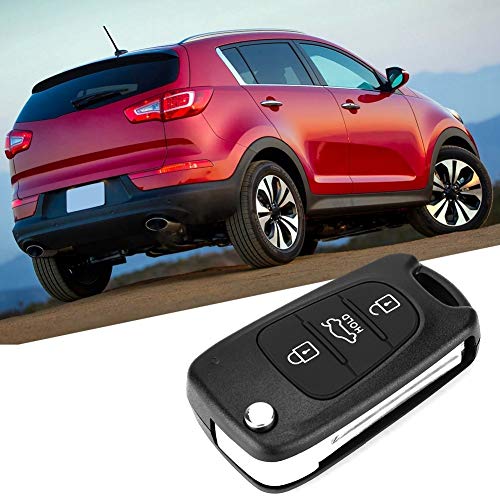 Caso alejado de la llave - Vobor 3 del tirón del botón alejado de la llave Fob, control remoto de coches clave cubierta Compatible con KIA Sportage Rondo 2006-2011 2010-2013 2009-2013 Alma Río 2011-20