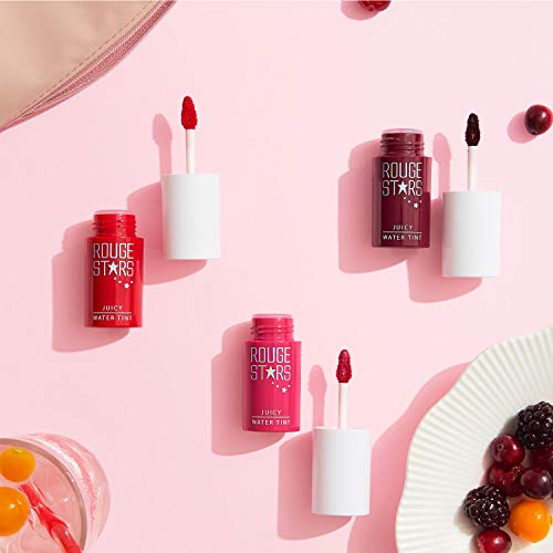 CATRIN Rouge Star Juicy Water Tint Grape Pink Lápiz labial líquido vivo Tinte Labial Hidratante de Color Rosa 4g, 0.14 oz