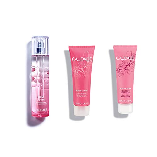 Caudalie Rose De Vigne - Cofanetto Gel Doccia + Trattamento Corpo + Profumo