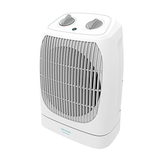 Cecotec Calefactor Eléctrico de Baño Bajo Consumo Ready Warm 9850 Force Rotate. 2000 W, Oscilación, 2 Niveles de Potencia, 3 Modos, Sistema de Seguridad, Cobertura 15 m2