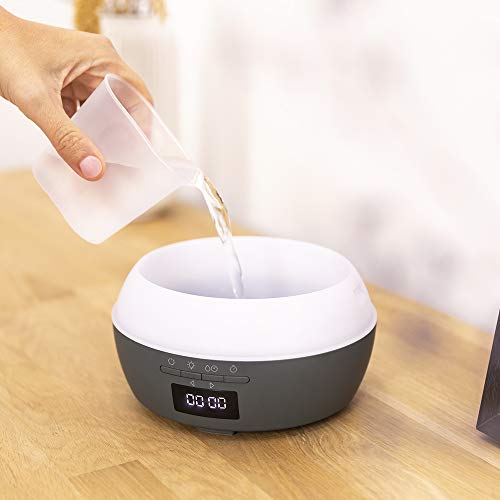 Cecotec Difusor de aromas PureAroma 550 Connected Stone. Capacidad 500ml, Pantalla LED, Altavoz, Control por bluetooth, App, Temporizador 12h, 3 Modos de funcionamiento, Cobertura 30m2