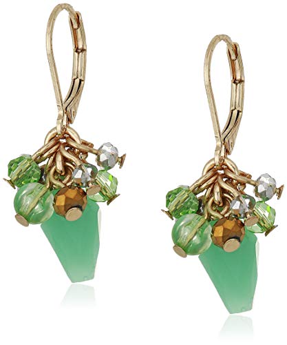 Chaps Women's Gold and Seafoam Small Shaky Cluster Drop Earrings, One Size