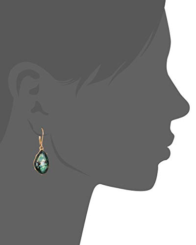 Chaps Women's Gold Multi Stone Leverback Drop Earrings