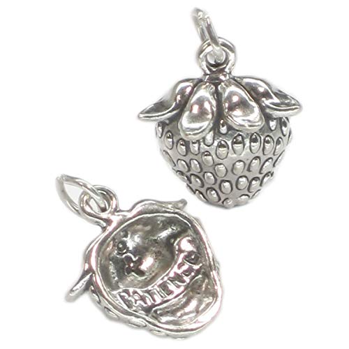 Charm de plata de ley Strawberry Patience .925 x 1 Fruta con Significado