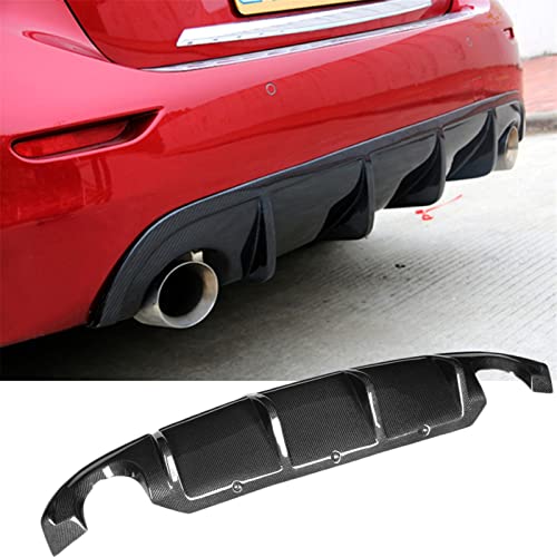 CHENTAOYAN Accesorios de carrocería del Coche Spoiler difuso for Infini-Tis Q50 Sedan 4 Puertas Estándar Sport 2013-2017 Fibra de Carbono Difusor de Labios Trasero Tain Boot Boot Lip