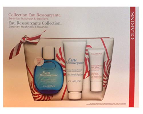 Clarins eau ressourçante eau toilette 100ml locion corporal 100ml exfoliante corporal 30ml