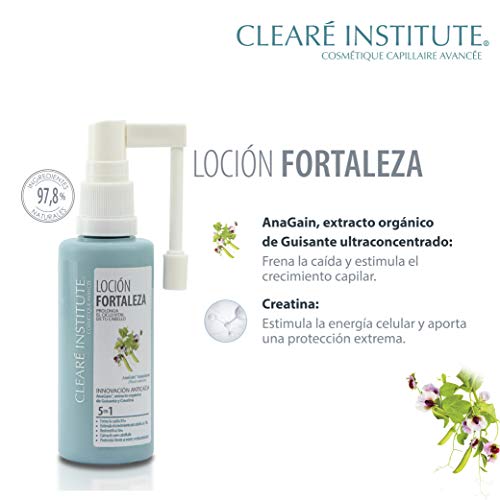 Clearé Institute | Loción Fortaleza Anticaída | Cabello Más Sano, Fuerte y Protegido | Ingredientes Naturales. 75 ml