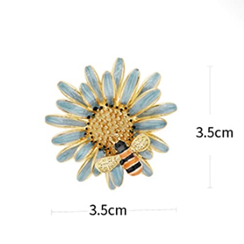 Clothing Brooch Female High-End Chrysanthemum Bee Lady Collar Pin Brooch Pin Female Small Fragrance (Color : C) (A)