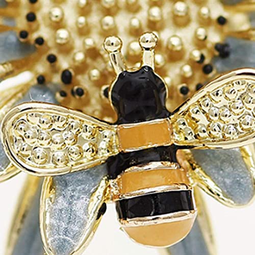 Clothing Brooch Female High-End Chrysanthemum Bee Lady Collar Pin Brooch Pin Female Small Fragrance (Color : C) (A)