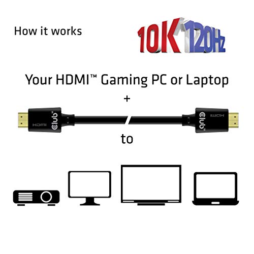 CLUB3D HDMI-KABEL A -> A 2.1 ULTRA HIGH SPEED 10K HDR 3M RETAIL