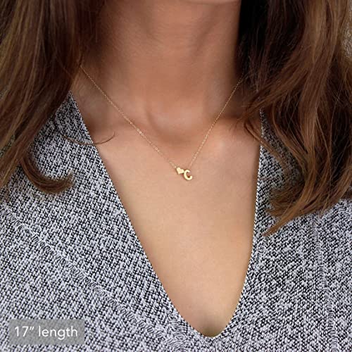 Collar de mujer, Nombre personalizado, Collar con Nombre Inicial Chapado en Oro joyería de Mejor Amiga Regalo de Mujer Regalo personalizado para ella (Z, Gold)