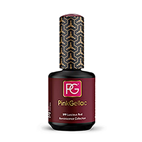 Color de pintauñas permanente Pink Gellac 199 Luscious Red . Esmalte de gel, calidad profesional y fácil aplicación en casa. Esmaltes de uñas.