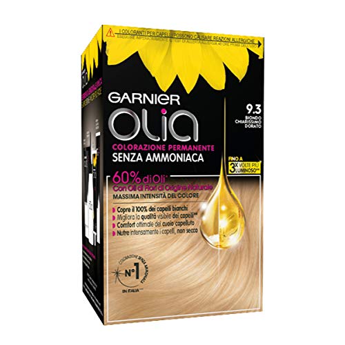 Coloración permanente y decoloración Garnier Olia 9.3 Biondo Chiarissimo Dorato