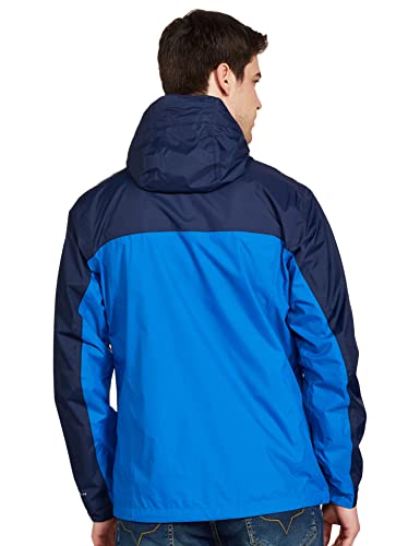 Columbia Pouring Adventure II , Chaqueta impermeable Hombre, Azul (Bright Indigo, Collegiate Navy), XL